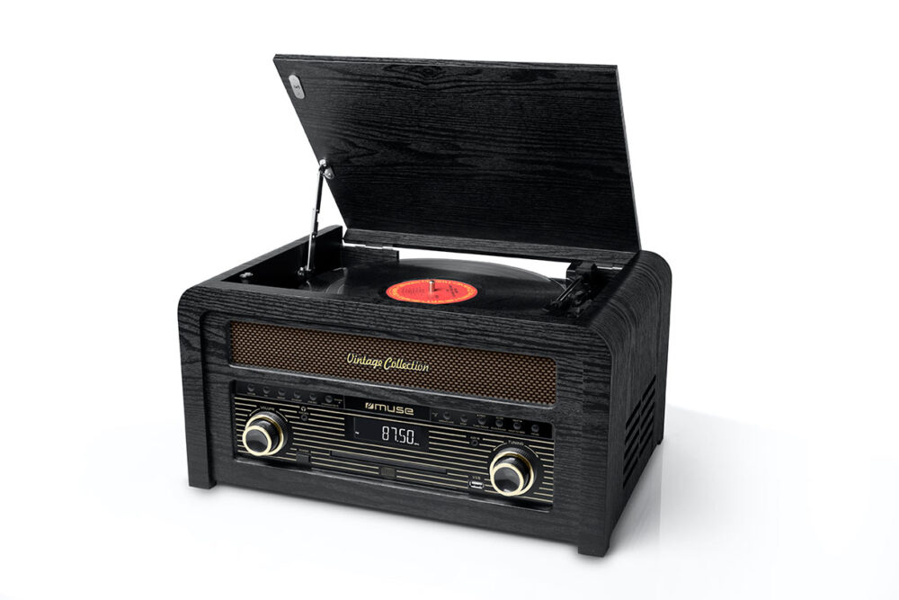 Muse MT-115 W, un tocadiscos retro con lector de CD, Bluetooth y USB 1 Muse MT-115 W